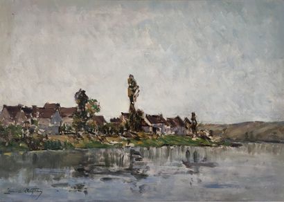 null Camille DUFOUR (1841-1933)

Village on the Riverbank

OIL ON PANEL

Signed lower...