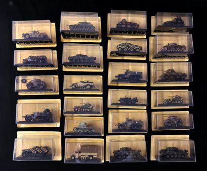 null EAGLEMOSS 45 REDUCED MODELS, "WORLD WAR II MILITARY VEHICLES" SERIES, in their...