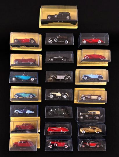 null EDITIONS ALTAYA - 49 REDUCED MODELS, "CLASSIC CARS" SERIES, in their original...