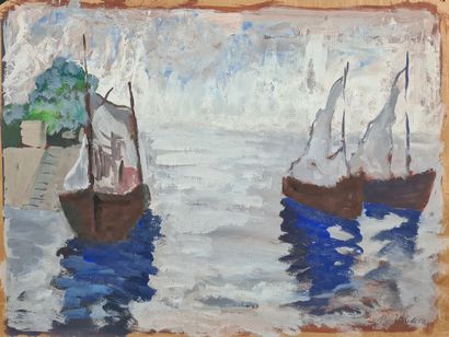 null Basil KOBLIKOFF (XXth)

5 GOUACHES on PAPER representing marines and regattas

Signed

65,5...