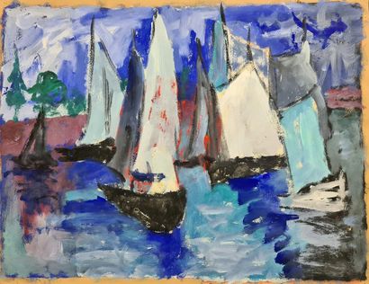 null Basil KOBLIKOFF (XXth)

5 GOUACHES on PAPER representing marines and regattas

Signed

65,5...