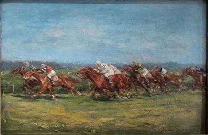 null Guido SIGRISTE (1864 - 1915)

Le champ de courses, 1906

HUILE sur PANNEAU

Signée,...