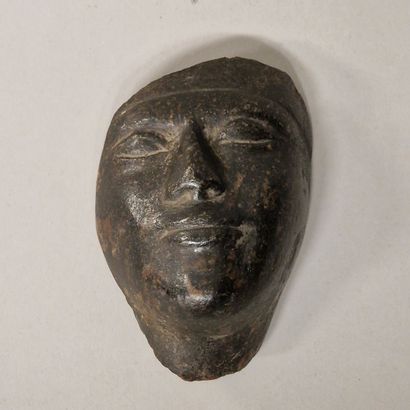 null EGYPTE (Ancien travail)

PETIT FRAGMENT de MASQUE en pierre noire

H. 12 cm