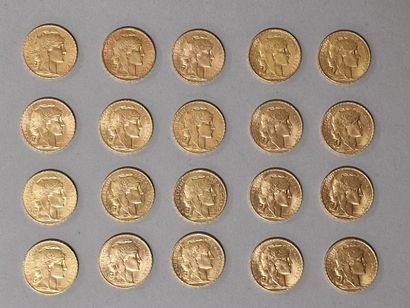 
20 PIECES OF 20 FRENCH FRANCS GOLD




Type...