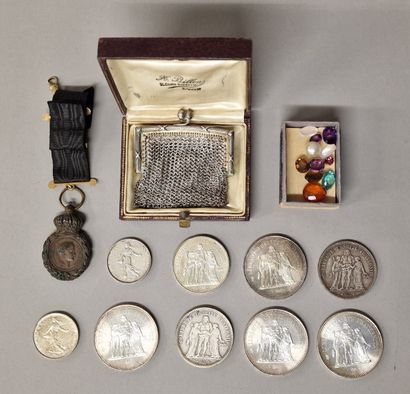 9 FRENCH PIECES XIX and XX Century in silver,...