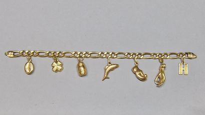 BRACELET Modern Foreign Work in yellow gold...