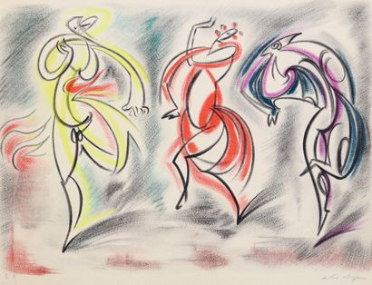null André MASSON (1896-1987)

Dancers

LITHOGRAPHY on PAPER

Signed lower right

Artist's...
