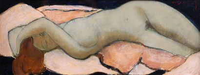 null Alain BONNEFOIT (Born in 1937)

Reclining Nude

MIXED TECHNIQUE on PANEL

Signed...