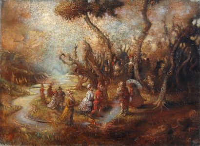 null Claude VERLINDE (1927-2020)

Scene and fantastic characters

OIL on canvas

Signed...