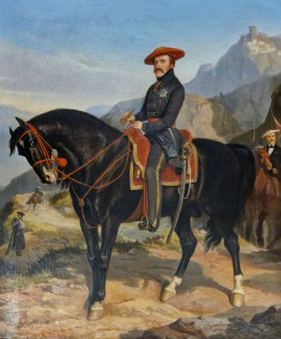 null Victor de FAUQUE DE JONQUIERES (1816-1885)
« Portrait équestre de Charles de...