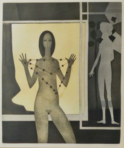 null André MINAUX (1923-1986)
Figures féminines
ESTAMPE
Signée en bas à droite, numérotée...