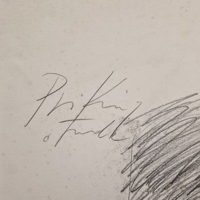 null Franz PRIKING (1929-1979)
Homme nu assis
CRAYON NOIR sur PAPIER
Signé en haut...