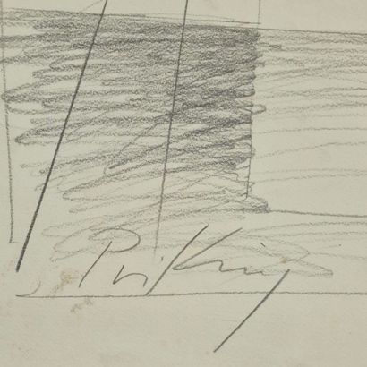 null Franz PRIKING (1929-1979)
Figure érotique
CRAYON NOIR sur PAPIER
Signé en bas...