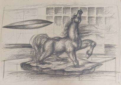 null Franz PRIKING (1929-1979)
Etude de cheval
CRAYON NOIR sur PAPIER
Signé en haut...