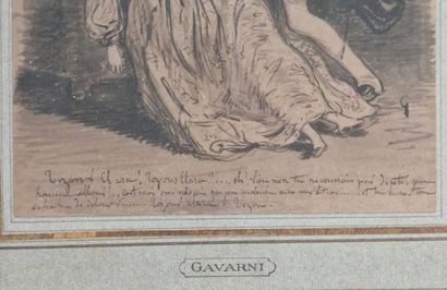 null Paul GAVARNI (1804-1866)
Voyons Clara...
PLUME, ENCRE et LAVIS
Monogrammée en...