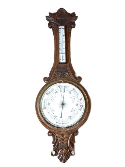 ANEROID THERMOMETER-BAROMETER - England Victorian...