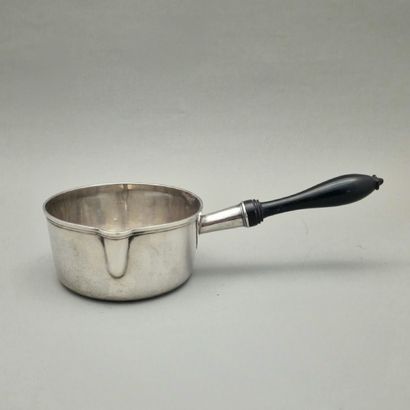 null CASSEROLE WITH STRAIGHT HANDLE in Minerva silver 950 Millièmes d'Epoque XIXème...