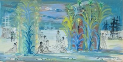 null Pierre-Adrien EKMAN (1904-1993)
Projet de décor ou de tapisserie
GOUACHE sur...