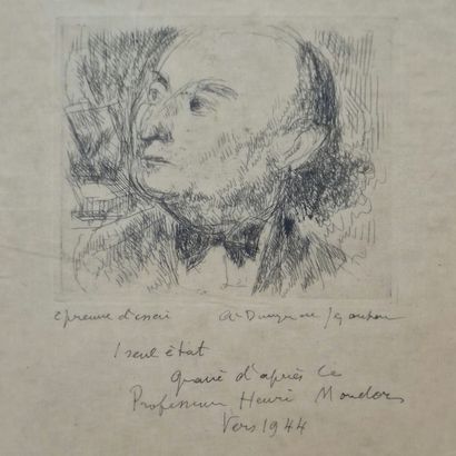 null André DUNOYER DE SEGONZAC (1884-1974)
Set of two LITHOGRAPHS including
- The...