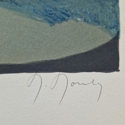 null Marcel MOULY (1918-2008) 
Bateaux près des falaises
LITHOGRAPHIE
Signée en bas...