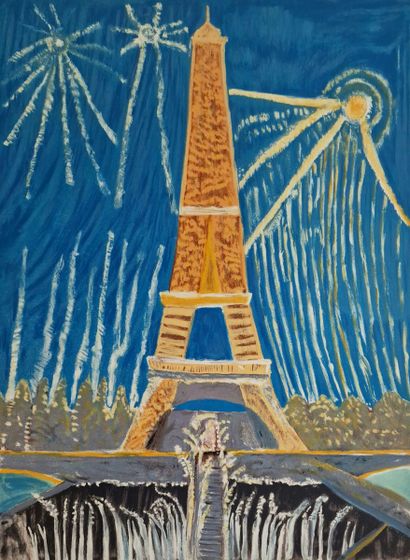 null Ensemble de trois LITHOGRAPHIES dont
- Jan KWIATKOWSKI (1894-1971)
Tour Eiffel
Signée...