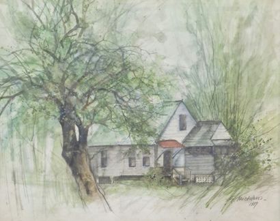 null Gilbert MICHAUD (born in 1948)
Country house
AQUARELLE on PAPER
Signed and dated...