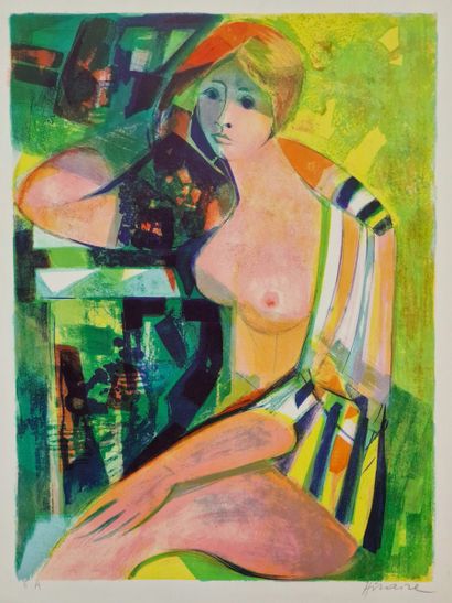 null Camille HILAIRE (1916-2014)
Set of four LITHOGRAPHS including
- Woman with mirror
Signed...