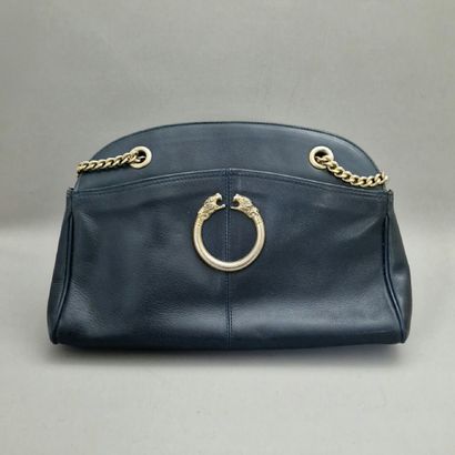 null POURCHET Paris - Blue leather and gold metal BAG
BE (Wear)