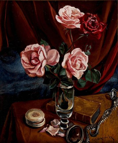 WAROQUIER Henry de (1881-1970)
Roses, livre...