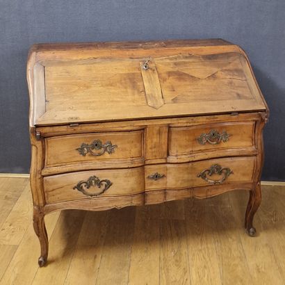 null SCRIBANE COMMODE WITH ARBALETTED FRONT - Provence, partly Louis XV period, in...
