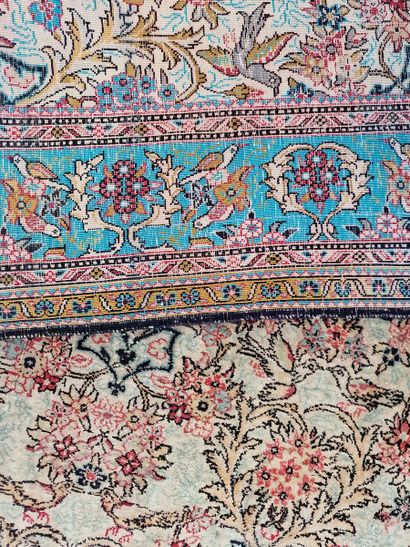 null SILK GHOUM RUG (cotton warp and weft, silk velvet), Central Persia, circa 1950-1980
167...