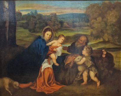 null VENITIAN SCHOOL AFTER Polidoro LANZANI (1510-15 1565)
The Holy Family at Rest...