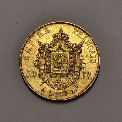 null 1 PIECE DE 50 FRANCS FRANCAIS OR Napoléon III, 1857, Paris (A)
P. 16,1 g
(R...