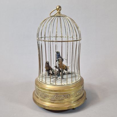 null Louis XVI Style SINGING BIRD CAGE - Second Third of the 20th Century in gilded...