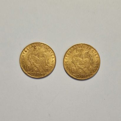 null 2 PIECES OF 10 FRANCS FRANCAIS GOLD
Year 1909
P. 6,5 g