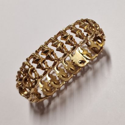 null BRACELET ARTICULE Circa 1960 in pink gold 750 Millièmes with fancy links
P....