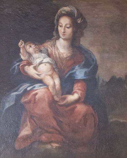 null 18TH CENTURY ITALIAN SCHOOL 
Madonna and Child
OIL ON CANVAS 
82 x 65 cm
(Re-tooled,...
