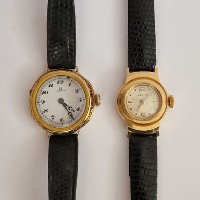 null OMEGA AND ZENITH - 2 LADY'S BRACELET WATCHES from the Early and Mid 20th Century,...