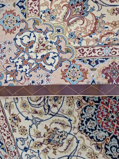 null Tebriz silk carpet (warp, weft, silk velvet), Northwest Persia, circa 1950-1980
171...