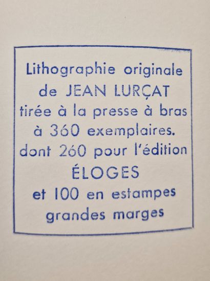 null Jean LURCAT (1892-1966) 
Les gémeaux
LITHOGRAPHIE EN COULEURS
Signée en bas...