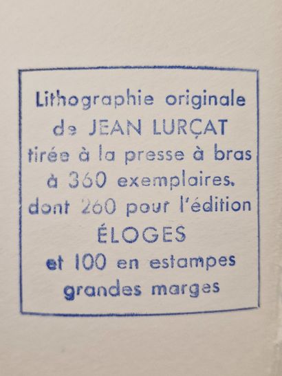 null Jean LURCAT (1892-1966) 
Lumières
LITHOGRAPHIE EN COULEURS
Signée en bas à droite,...