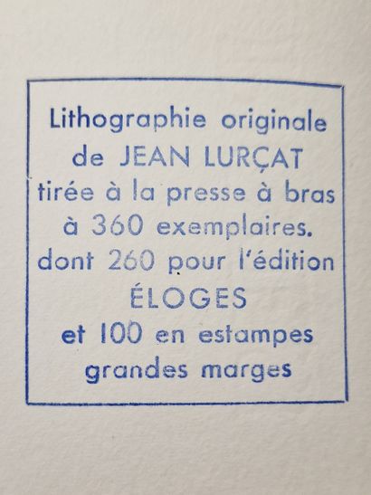 null Jean LURCAT (1892-1966)
Le combat
LITHOGRAPHIE EN COULEURS
Signée en bas à droite,...