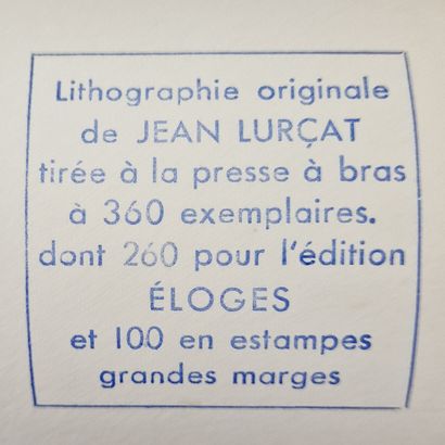null Jean LURCAT (1892-1966) 
Guerrier au sabre 
LITHOGRAPHIE EN COULEURS
Signée...
