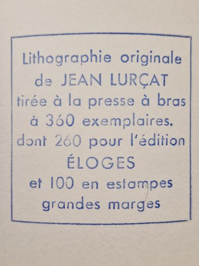 null Jean LURCAT (1892-1966) 
Les coqs siamois
LITHOGRAPHIE EN COULEURS
Signée en...