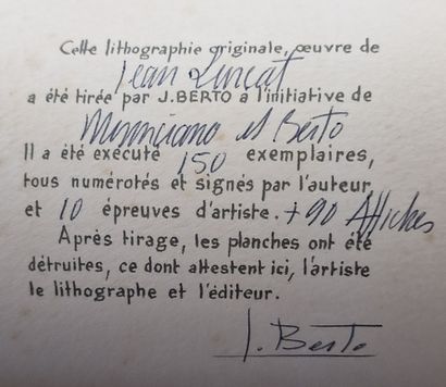 null Jean LURCAT (1892-1966) 
Grand coq 
LITHOGRAPHIE EN COULEURS
Signée en bas à...