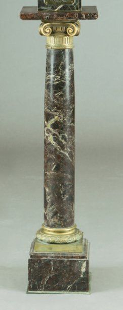 null Colonne en marbre et bronze XIXème siècle Haut. 111 cm