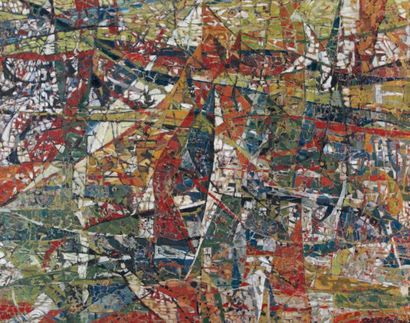 Théodore Appleby (1923-1985) "Composition abstraite" Huile sur toile signée en bas...