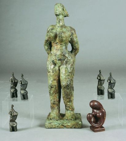 Christian Maas (né en 1951) "Nu" Bronze - Haut. 82 cm