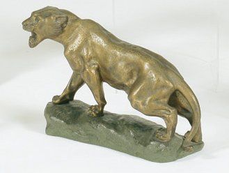 - Th. Cartier (1879 -1943) Panthère - Bronze - Long : 24 cm