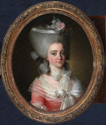null ÉCOLE FRANÇAISE DU XVIIIe SIÈCLE.

Portrait de Marie-Joséphine de Savoie, comtesse...
